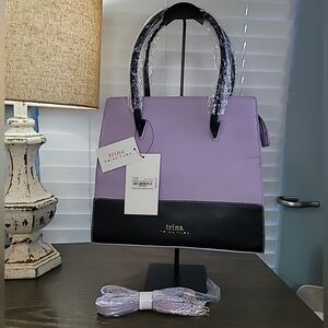 Trina Turk Colorblock tote with removable crossbody strap